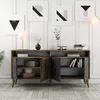 Image de Skye Decor, Milan 160 - Noyer, marbre noir, console, noyer, panneaux de particules 100 % mélaminés, 160 x 35 x 78 cm