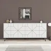 Image de Skye Decor, Dune- Dune 183 DTE, Blanc, Commodes, 77,4x184x35 cm, 100% panneau de particules mélaminé