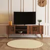 Image de Skye Decor, meuble TV haut de gamme, noyer, 150 x 52 x 34 cm | Panneau de particules 100 % mélaminé, épaisseur 18 mm | Avec pieds en bois, nombreuses étagères, fixation murale possible, design scandinave.