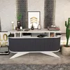 Image de Skye Decor, Stor - Blanc, Anthracite, Commode, Buffet, Blanc, 150 x 75 x 43 cm