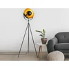 Image de Opviq, lampadaire industriel avec structure métallique, noir et or, 62 x 45 x 160 cm | Douille E27, 40 W max., IP20, câble de 200 cm | Un design élégant pour les intérieurs modernes.