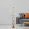 Image de Opviq, lampadaire haut de gamme, doré, 35 x 35 x 155 cm | Structure en métal, 5 douilles E14, 40 W max. | Design élégant pour les intérieurs modernes et les hôtels, IP20, câble de 200 cm.