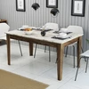 Image de Skye Decor, Milan 515 - Walnut, White, Tables de salle à manger, noyer, 145 x 75 x 88 cm