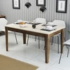 Image de Skye Decor, Milan 517 - Walnut, Cream, Table de salle à manger, noyer, 100 % ESPAGNE MÉLAMINE, 145 x 88 x 75 cm