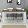 Image de Skye Decor, Milan 520 - Noyer, Blanc, Esstische, Nussbaum, 145 x 75 x 88 cm