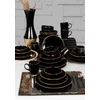 Image de Hermia Concept, TY040030F650A841600MAA4Y00, Services de table, service de vaisselle en céramique (30 pièces), noir, grès céramique, 26 x 26 cm