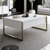Image de Skye Decor, Luxe - White, Gold, Couchtische, Weiß, 90 x 40 x 60 cm