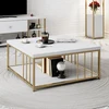 Image de Skye Decor, Zenn - White, Gold, Tables basses, blanc, 90 x 40 x 39 cm