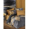 Image de L'Essentiel Linge de Maison, Jadira - Beige, ensemble housse de couette en satin king (FR), 100 % satin de coton, anthracite, 240 x 220 cm