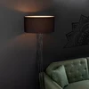 Image de Opviq, lampadaire haut de gamme, noir, 50 x 175 x 50 cm | Structure en métal, douille E27, 40 W max., IP 20, câble de 200 cm, style industriel moderne, design élégant pour tous les intérieurs.