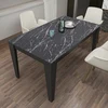 Image de Skye Decor, Bud - Noir, Marbre, Tables à manger, Noir, 145 x 75 x 85 cm