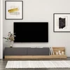 Image de Skye Decor, Majör- Anthracite Walnut, Meuble TV, 100 % PANNEAUX ENDUITS DE MÉLAMINE, anthracite, 180 x 37 x 30 cm
