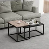 Image de Skye Decor, Leka - Black, table basse, 100 % MÉLAMINE, noir, 72 x 45 x 37 cm