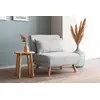 Image de Hanah Home, Folde Single - Teddy Fabric - Grey, Canapé-lit 1 place, 100 % METAL, Grey, 80 x 80 x 79 cm