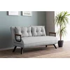 Image de Hanah Home, Sando 2 places - Teddy Fabric - Gris, canapé-lit, gris, polyester, 175 x 41 x 133 cm