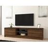 Image de Skye Decor, modèle Olça : meubles TV en bois de noyer, couleur anthracite, dimensions : 180 x 45 x 40 cm
