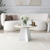 Image de Skye Decor, Mushroom - Gold, White v2, table basse, 100 % PANNEAUX ESPAGNOLS MÉLAMINÉS, or, 60 x 60 x 40 cm