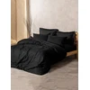 Image de L'Essentiel Linge de Maison, Plaid - Black, Ranforce Ensemble housse de couette king-size (FR), Noir, 100 % COTON RANFORCE, 240 x 220 cm