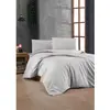 Image de L'Essentiel Linge de Maison, Grey, Ranforce King-Size-Bettbezug-Set (FR), Grau, 100 % BAUMWOLLE RANFORCE, 240 x 220 cm