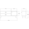 Image de Meuble Tv En Bois "jena" - 120 X 29 X 50 Cm - Pin Atlantique
