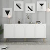 Image de Skye Decor, Lyon 80 - Blanc, Or, Console, Blanc, PANNEAUX DE PARTICULES DE BOIS 100 % MÉLAMINÉS, 180 x 35 x 80 cm