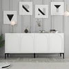 Image de Skye Decor, Lyon 79 - Blanc, Noir, Console, Blanc, PANNEAUX DE PARTICULES MÉLAMINÉS À 100 %, 180 x 35 x 79 cm