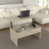 Image de Skye Decor, Akilli, tables basses, travertin, panneau de particules mélaminé, 90 x 52 x 45 cm