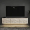 Image de Skye Decor, Neon Illuminated - Travertine, Meubles TV, Travertine, 160 x 35 x 32 cm