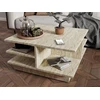 Image de Skye Decor, Crâne - Travertin, Travertin, Table basse, 80 x 40 x 80 cm, 100 % panneaux de particules mélaminés