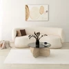 Image de Skye Decor, Bubble - Fume, tables basses, travertin, verre, 75 x 35 x 75 cm