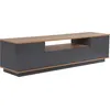 Image de Skye Decor, meuble TV moderne, anthracite et pin de l'Atlantique, 180 x 44,6 x 44,5 cm | Panneau de particules 100 % mélaminé, épaisseur 18 mm | Portes à ouverture par pression, un design élégant pour votre intérieur.