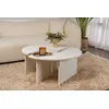Image de Skye Decor, Moira - Wood White, table basse, bois blanc, 100 % PANNEAUX DE SPANCE REVÊTUES DE MÉLAMINE, 90 x 41 x 90 cm