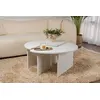 Image de Skye Decor, Moira - Natural White, table basse, blanc naturel, plateau 100 % mélamine, 90 x 90 x 41 cm