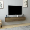 Image de Skye Decor, Denby - Walnut, meuble TV, noyer, 100 % aggloméré, 160 x 31,4 x 29,6 cm
