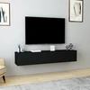 Image de Skye Decor, Denby - Black, meuble TV, noir, 100 % aggloméré, 160 x 31,4 x 29,6 cm