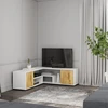 Image de Skye Decor, Rosa - Blanc, Chêne, Meuble TV, Blanc, PANNEAUX DE PARTICULES 100 % MÉLAMINÉS, 40 x 120 x 125 cm