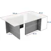 Image de Skye Decor, Vetrino - Wood Black, table basse, bois noir, plateau 100 % mélamine, 105 x 65 x 40 cm