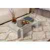 Image de Skye Decor, Flavio - Grey, table basse, 100 % verre trempé, gris, 105 x 65 x 30 cm