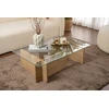 Image de Skye Decor, Flavio - Honey Oak, table basse, chêne, 100 % verre trempé, 105 x 65 x 30 cm