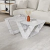 Image de Skye Decor, Pipra - Carrara Marble, table basse, marbre de Carrare, panneaux de particules 100 % mélaminés, 110 x 60 x 40 cm