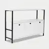 Image de Console D'Entrée Avec Portes Et Étagères En Métal Solace Noir - Blanc