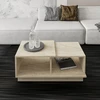 Image de Skye Decor, Consept - Travertine, table basse, travertin, panneaux de particules 100 % mélaminés, 90 x 45 x 36 cm
