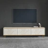 Image de Skye Decor, Imaj - Travertine, Gold, meuble TV, travertin, panneaux de particules 100 % mélaminés, 180 x 35 x 45,2 cm