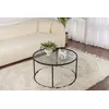 Image de Skye Decor, Aurum - 80 - Noir, Gris, Table basse, Noir, 100 % métal, 80 x 80 x 43 cm