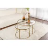 Image de Skye Decor, Aurum - 80, 60 - Or, transparent, ensemble de tables basses, or, 100 % métal, 80 x 80 x 43 cm