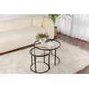 Image de Skye Decor, Aurum - 60, 42 - Noir, Transparent, Ensemble de tables basses, Noir, 100 % métal, 60 x 60 x 43 cm