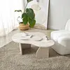 Image de Skye Decor, Melted - Travertine, table basse, panneaux de particules 100 % mélaminés, travertin, 105 x 65 x 35 cm