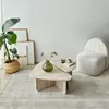 Image de Skye Decor, ensemble de tables basses (2 pièces), travertin, 90 x 35 x 60 cm et 60 x 40 x 40 cm | Panneau de particules 100 % mélaminé, épaisseur 18 mm | Un design moderne et élégant pour votre intérieur.