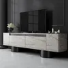 Image de Skye Decor, Bohem - Travertine, Black, Meuble TV, Travertin, PANNEAUX DE PARTICULES 100 % MÉLAMINÉS, 180 x 50 x 30 cm