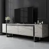 Image de Skye Decor, Yildiz - Travertine, Black, Meuble TV, Travertin, PANNEAUX DE PARTICULES 100 % MÉLAMINÉS, 180 x 50 x 30 cm